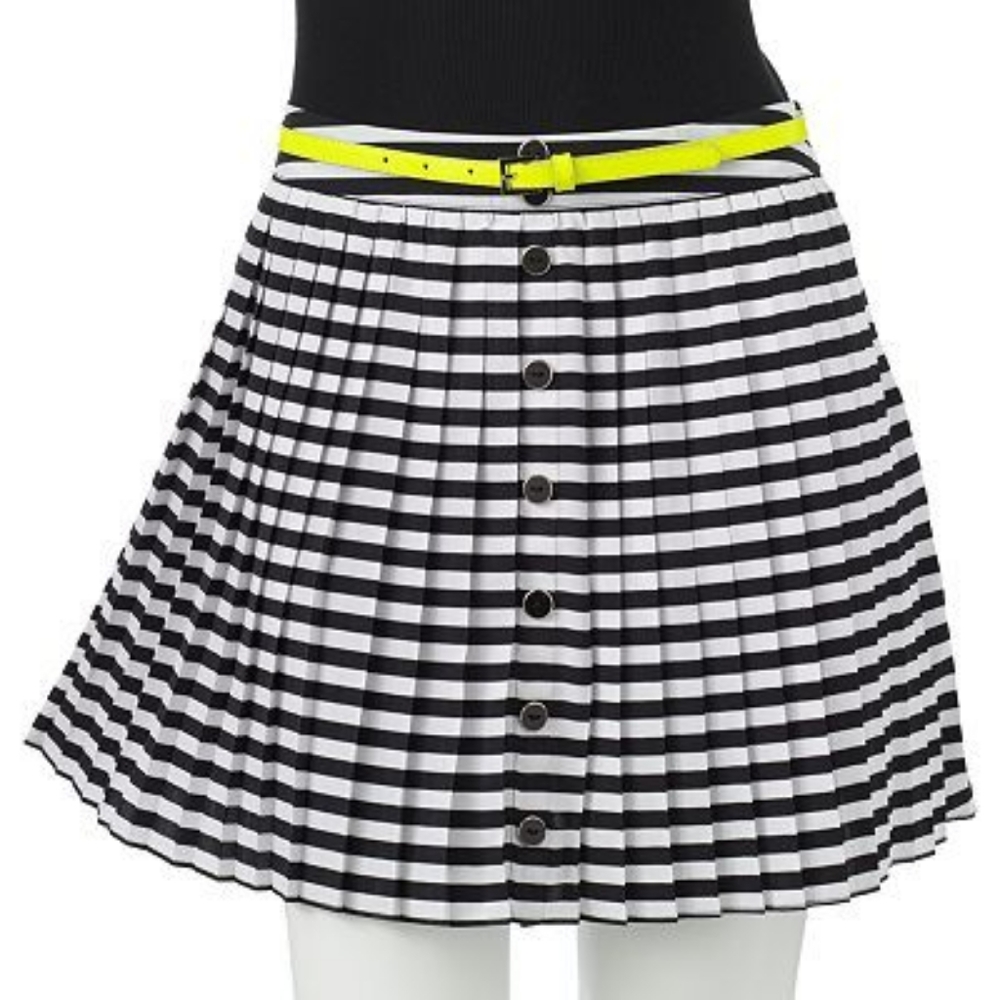 Candie's Striped Pleated Skirt